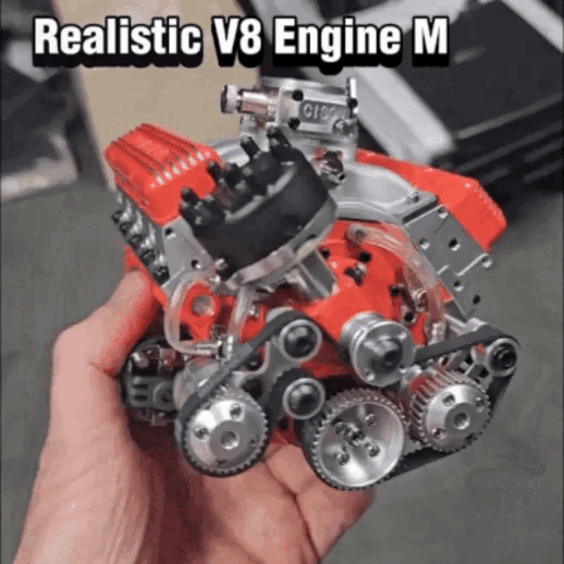 🎉Last 4 hours Sale: + FREESHIPPING🔥 - Gasoline OHV V8 Small-block Engine Model Kits