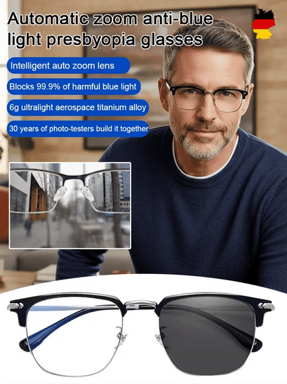 🎁Hot Sale🔥👓Ultra Light Anti Blue Presbyopic Glasses✨