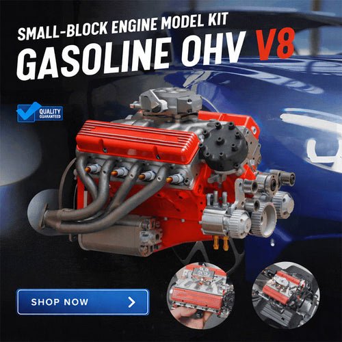 🎉Last 4 hours Sale: + FREESHIPPING🔥 - Gasoline OHV V8 Small-block Engine Model Kits